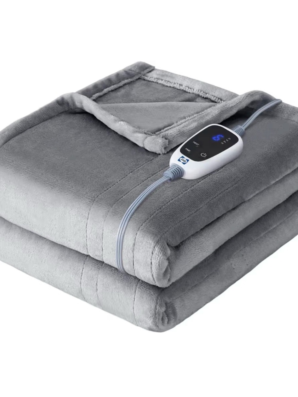 Sealy Heated Throw Blanket, Flannel Electric Blanket Throw with 6 Heating